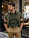 Attache Field Tee - Charcoal Green